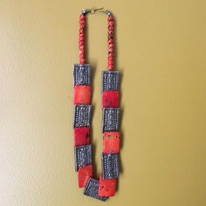 Coral Metal Necklace